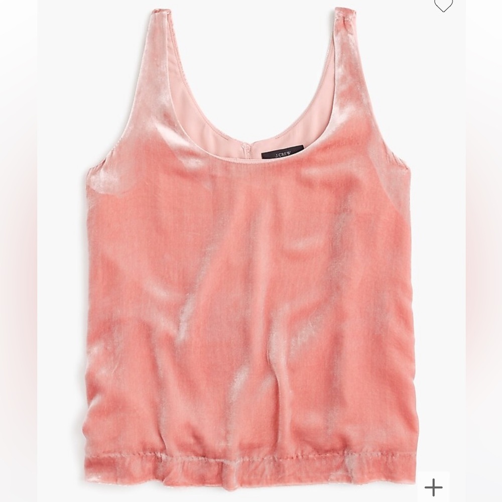 Jcrew Silk Velvet tank copper rose size xs